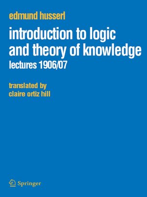 cover image of Introduction to Logic and Theory of Knowledge